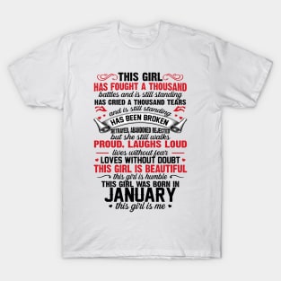 This Girl Was Born In January T-Shirt